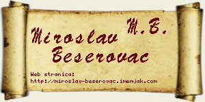 Miroslav Beserovac vizit kartica